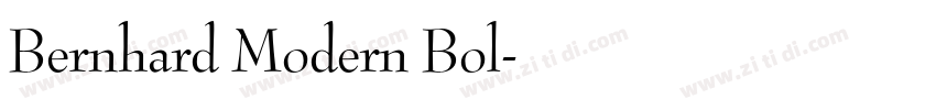 Bernhard Modern Bol字体转换